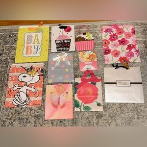 NEW Hallmark Assorted Gift Bags Birthday, Wedding, Baby and Occasion Set of 10